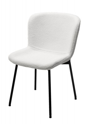 Стул RIYA UF992-01 Белый, teddy / черный каркас М-City в Режи - rezh.mebel24.online | фото 1