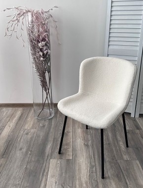 Стул RIYA UF992-01 Белый, teddy / черный каркас М-City в Режи - rezh.mebel24.online | фото 5