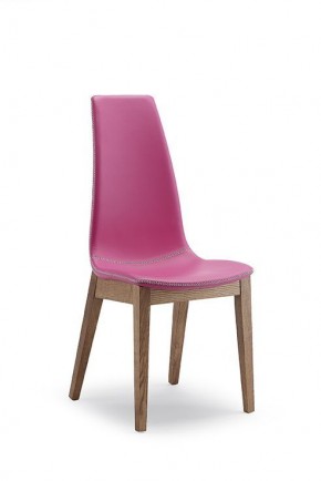 СТУЛ  SELLY, ASH WALNUT 167/ SOFT PIENO FIORE 275 FUSSIA с черн.строчкой в Режи - rezh.mebel24.online | фото