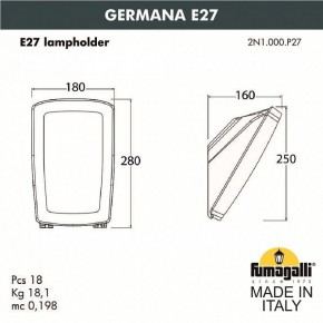 Светильник на штанге Fumagalli Germana 2N1.000.000.AYF1R в Режи - rezh.mebel24.online | фото 3