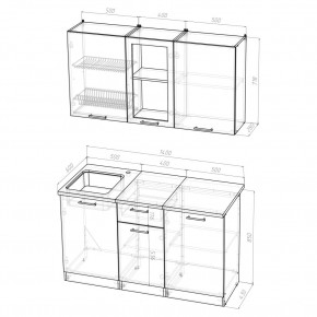 ТАТЬЯНА Кухонный гарнитур Медиум (1400 мм ) в Режи - rezh.mebel24.online | фото 2