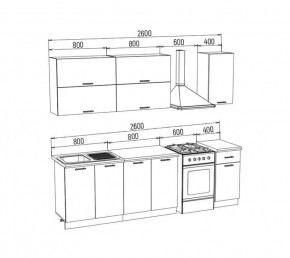 ТЕХНО Кухонный гарнитур 2,0 м Компоновка №2 в Режи - rezh.mebel24.online | фото 10