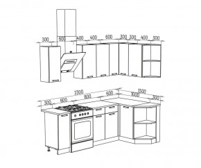 ТЕХНО Кухонный гарнитур угловой 1,7х1,3 м Компоновка №6 в Режи - rezh.mebel24.online | фото 8