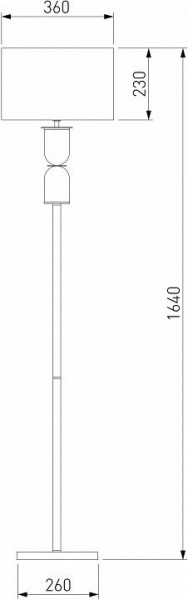 Торшер Eurosvet Caprera 01154/1 латунь в Режи - rezh.mebel24.online | фото 3