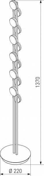 Торшер Eurosvet Tapioca 90332/12 черный в Режи - rezh.mebel24.online | фото 4