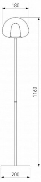 Торшер Eurosvet Twice 90327/1 черный в Режи - rezh.mebel24.online | фото