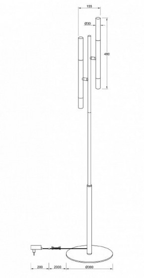 Торшер Maytoni Vigo MOD070FL-02B в Режи - rezh.mebel24.online | фото 3