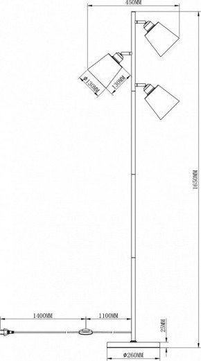 Торшер Moderli Floor V3050-3F в Режи - rezh.mebel24.online | фото 3