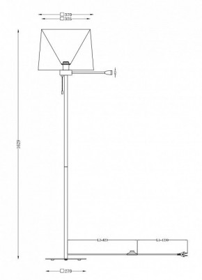 Торшер с подсветкой Maytoni Farel Z001FL-L3W-1B в Режи - rezh.mebel24.online | фото