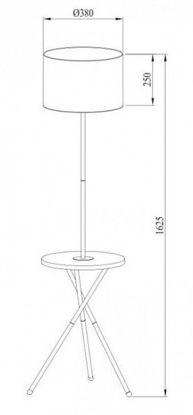Торшер с полкой Arte Lamp Combo A2070PN-1BK в Режи - rezh.mebel24.online | фото 2