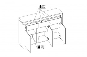 Тумба 3D3S, TAURUS, цвет белыйдуб вотан в Режи - rezh.mebel24.online | фото 1