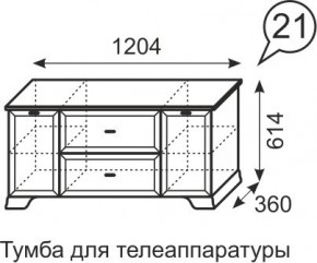 Тумба для телеаппаратуры Венеция 21 бодега в Режи - rezh.mebel24.online | фото 3