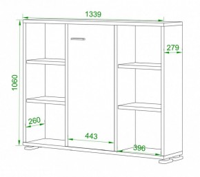 Тумба комбинированная Домино нельсон ПУ-60-2 в Режи - rezh.mebel24.online | фото 2