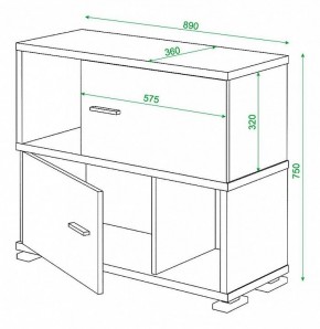 Тумба комбинированная Домино СБ-30/2 в Режи - rezh.mebel24.online | фото 2