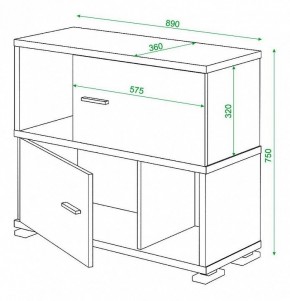 Тумба комбинированная Домино СБ-30/2 в Режи - rezh.mebel24.online | фото 3