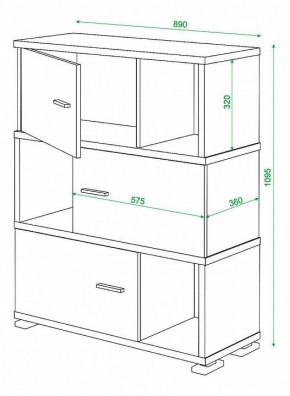 Тумба комбинированная Домино СБ-30/3 в Режи - rezh.mebel24.online | фото 3