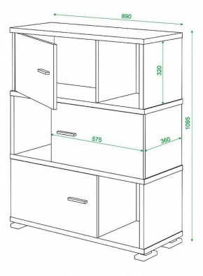Тумба комбинированная Домино СБ-30/3 в Режи - rezh.mebel24.online | фото 2