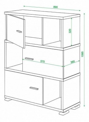 Тумба комбинированная Домино СБ-30/3 в Режи - rezh.mebel24.online | фото 3