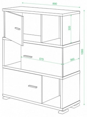 Тумба комбинированная Домино СБ-30/3 в Режи - rezh.mebel24.online | фото 2