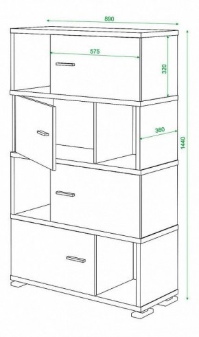 Тумба комбинированная Домино СБ-30/4 в Режи - rezh.mebel24.online | фото 3