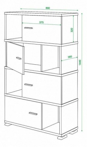 Тумба комбинированная Домино СБ-30/4 в Режи - rezh.mebel24.online | фото 2