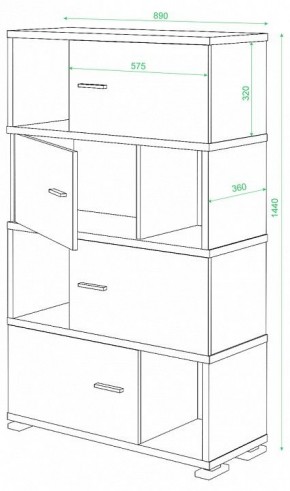 Тумба комбинированная Домино СБ-30/4 в Режи - rezh.mebel24.online | фото 3