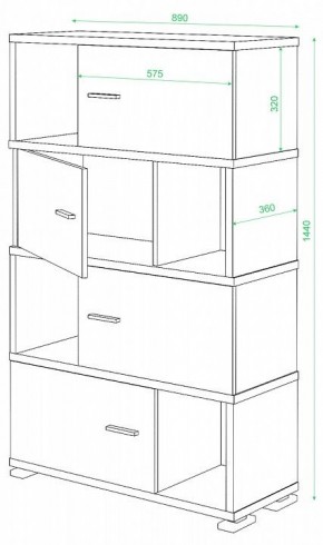 Тумба комбинированная СБ-30/4 в Режи - rezh.mebel24.online | фото 2