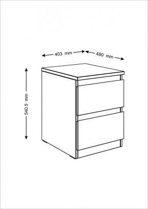 Тумба МАЛЬТА с двумя выдвижными ящиками, цвет белый в Режи - rezh.mebel24.online | фото 3