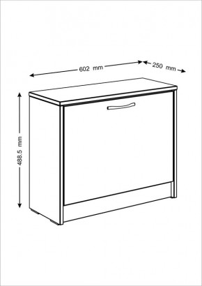 Тумба ОРИОН с одной полкой для обуви, цвет Дуб Сонома в Режи - rezh.mebel24.online | фото 2