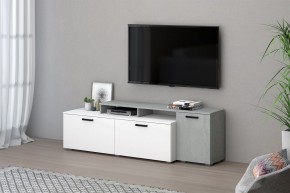 Тумба под ТВ Эльза (Бетонный Камень/Белый) в Режи - rezh.mebel24.online | фото 1
