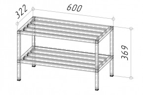 Тумба под вешалку Ригель 2 600 (Дуб сонома) в Режи - rezh.mebel24.online | фото 2