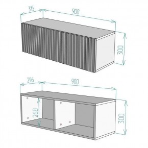 Тумба подвесная под ТВ LINES MTV4-MA 1150 Темно-серый (Графит-M 10.1.25) в Режи - rezh.mebel24.online | фото 4