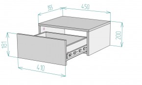Тумба подвесная прикроватная K209 в Режи - rezh.mebel24.online | фото 2