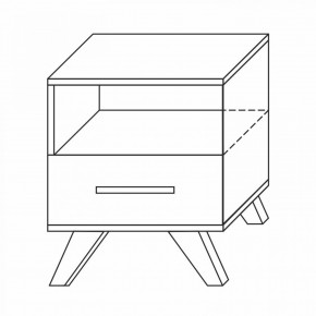 Тумба прикроватная Вега Скандинавия в Режи - rezh.mebel24.online | фото 1