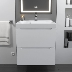 Тумба с раковиной Uperwood Tanos 50 см, подвесная, белая матовая в Режи - rezh.mebel24.online | фото 10