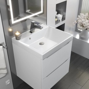 Тумба с раковиной Uperwood Tanos 50 см, подвесная, белая матовая в Режи - rezh.mebel24.online | фото 9