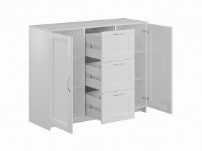 Тумба СИРИУС двухдверная с тремя ящиками, цвет белый в Режи - rezh.mebel24.online | фото 2