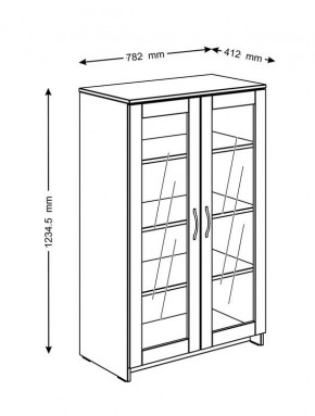 Тумба СИРИУС с двумя стеклянными дверьми, цвет белый в Режи - rezh.mebel24.online | фото 6