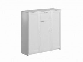 Тумба СИРИУС трехдверная с одним ящиком, цвет белый в Режи - rezh.mebel24.online | фото