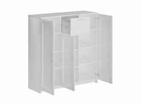 Тумба СИРИУС трехдверная с одним ящиком, цвет белый в Режи - rezh.mebel24.online | фото 2