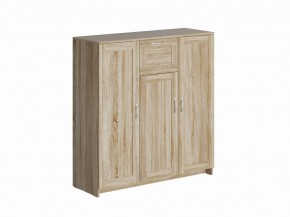 Тумба СИРИУС трехдверная с одним ящиком, цвет Дуб Сонома в Режи - rezh.mebel24.online | фото