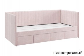 ТВИКС Кровать (софа) с ящиками 900 (нежно-розовый) в Режи - rezh.mebel24.online | фото