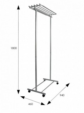 Вешалка гардеробная М-9 металлик в Режи - rezh.mebel24.online | фото