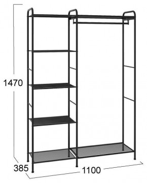 Вешалка гардеробная Валенсия 1 в Режи - rezh.mebel24.online | фото 2