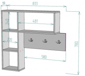 Вешалка настенная для одежды V28 в Режи - rezh.mebel24.online | фото 2