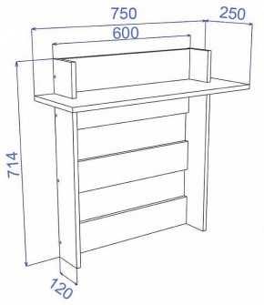 Вешалка-полка Cross ВЕШ1 в Режи - rezh.mebel24.online | фото 2