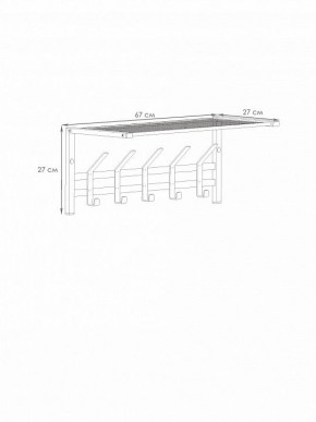 Вешалка-полка Торонто 21 в Режи - rezh.mebel24.online | фото 3