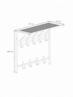 Вешалка-полка Торонто 22 в Режи - rezh.mebel24.online | фото 3