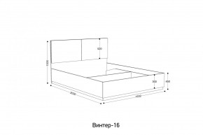 ВИНТЕР - 16 ПМ Кровать 1600 с ортопедом с ПМ НК в Режи - rezh.mebel24.online | фото 2