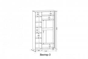 ВИНТЕР 3 Шкаф 3-х створчатый в Режи - rezh.mebel24.online | фото 2